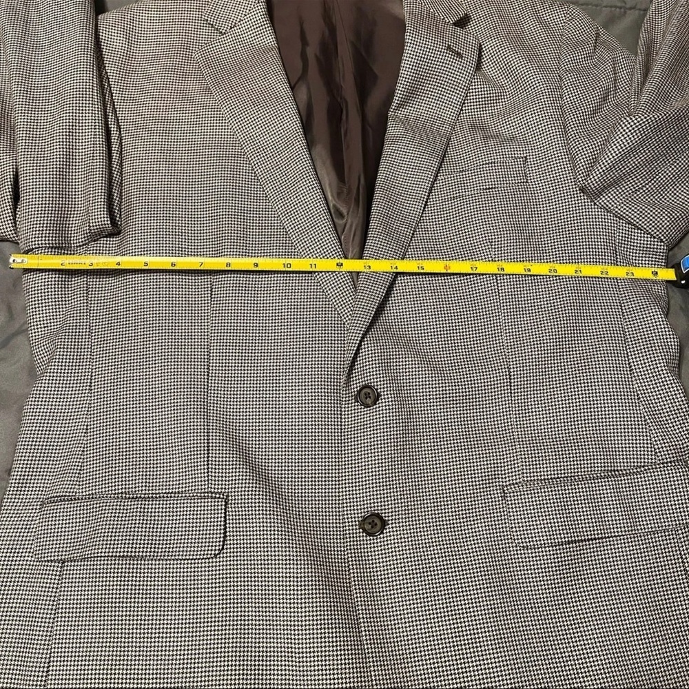 LRL Ralph Lauren Blazer Men Sz 48 L Houndstooth Silk Wool Sport Coat - Picture 4 of 8